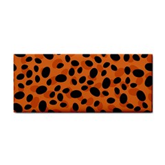 Orange Cheetah Animal Print Hand Towel by mccallacoulture