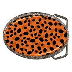 Orange Cheetah Animal Print Belt Buckles by mccallacoulture