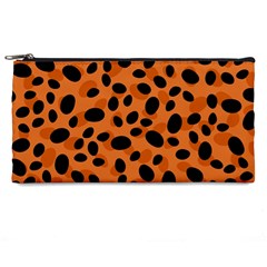 Orange Cheetah Animal Print Pencil Cases by mccallacoulture