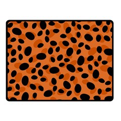 Orange Cheetah Animal Print Fleece Blanket (small) by mccallacoulture