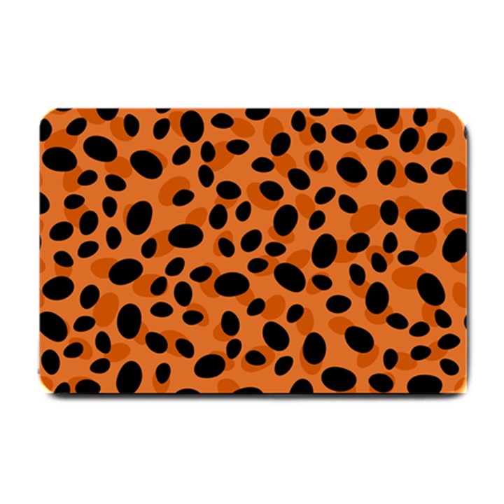 Orange Cheetah Animal Print Small Doormat 