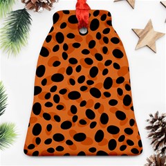 Orange Cheetah Animal Print Bell Ornament (two Sides)