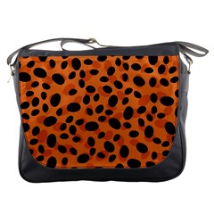 Orange Cheetah Animal Print Messenger Bag by mccallacoulture