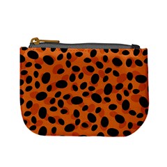 Orange Cheetah Animal Print Mini Coin Purse