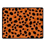 Orange Cheetah Animal Print Fleece Blanket (Small) 50 x40  Blanket Front