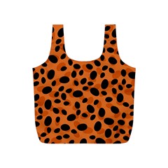 Orange Cheetah Animal Print Full Print Recycle Bag (s) by mccallacoulture