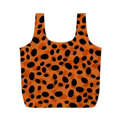 Orange Cheetah Animal Print Full Print Recycle Bag (m) by mccallacoulture