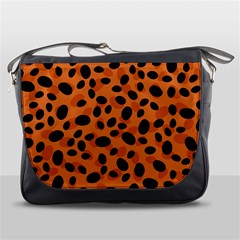 Orange Cheetah Animal Print Messenger Bag by mccallacoulture