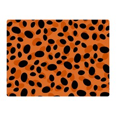 Orange Cheetah Animal Print Double Sided Flano Blanket (mini)  by mccallacoulture