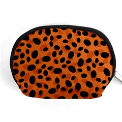 Orange Cheetah Animal Print Accessory Pouch (medium) by mccallacoulture