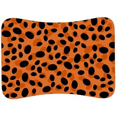 Orange Cheetah Animal Print Velour Seat Head Rest Cushion by mccallacoulture