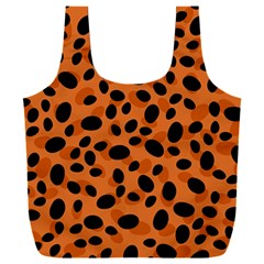 Orange Cheetah Animal Print Full Print Recycle Bag (xxxl) by mccallacoulture