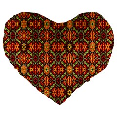 Rby 122 Large 19  Premium Heart Shape Cushions by ArtworkByPatrick