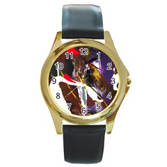 Wildfire 1 1 Round Gold Metal Watch by bestdesignintheworld