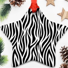 Thin Zebra Animal Print Ornament (star)