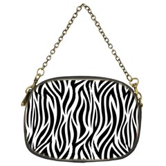 Thin Zebra Animal Print Chain Purse (two Sides) by mccallacoulture