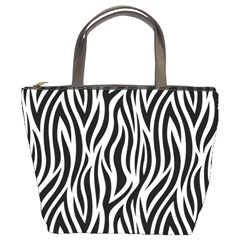 Thin Zebra Animal Print Bucket Bag by mccallacoulture