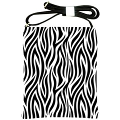 Thin Zebra Animal Print Shoulder Sling Bag by mccallacoulture