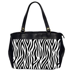 Thin Zebra Animal Print Oversize Office Handbag (2 Sides) by mccallacoulture