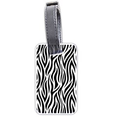 Thin Zebra Animal Print Luggage Tag (one Side) by mccallacoulture