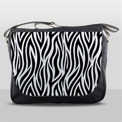 Thin Zebra Animal Print Messenger Bag by mccallacoulture