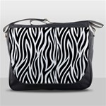 Thin Zebra Animal Print Messenger Bag Front