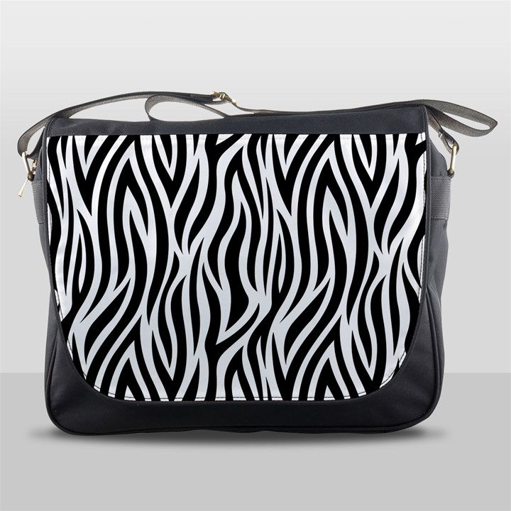 Thin Zebra Animal Print Messenger Bag