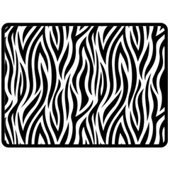 Thin Zebra Animal Print Double Sided Fleece Blanket (large)  by mccallacoulture