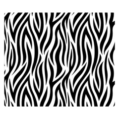 Thin Zebra Animal Print Double Sided Flano Blanket (small)  by mccallacoulture