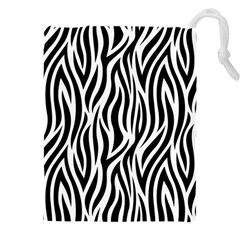 Thin Zebra Animal Print Drawstring Pouch (5xl)