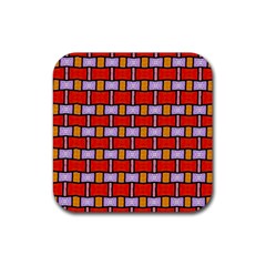 Abstract-q-9 Rubber Coaster (square)  by ArtworkByPatrick