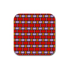 Abstract-q-9 Rubber Square Coaster (4 Pack)  by ArtworkByPatrick