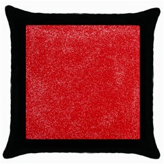 Modern Red And White Confetti Pattern Throw Pillow Case (black) by yoursparklingshop