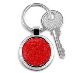 Modern Red And White Confetti Pattern Key Chain (round) by yoursparklingshop