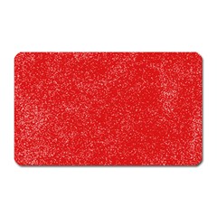 Modern Red And White Confetti Pattern Magnet (rectangular) by yoursparklingshop