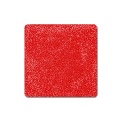 Modern Red And White Confetti Pattern Square Magnet by yoursparklingshop