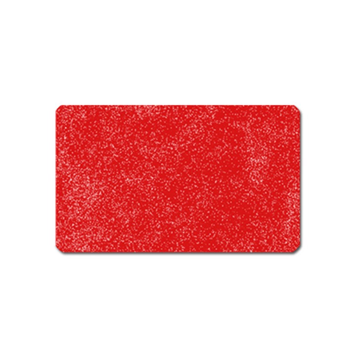 Modern Red And White Confetti Pattern Magnet (Name Card)