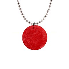 Modern Red And White Confetti Pattern 1  Button Necklace by yoursparklingshop