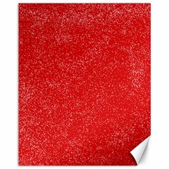 Modern Red And White Confetti Pattern Canvas 11  X 14  by yoursparklingshop