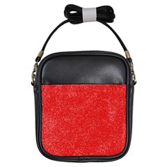 Modern Red And White Confetti Pattern Girls Sling Bag