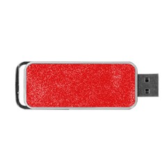 Modern Red And White Confetti Pattern Portable Usb Flash (one Side) by yoursparklingshop