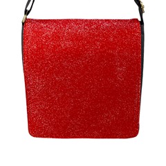 Modern Red And White Confetti Pattern Flap Closure Messenger Bag (l) by yoursparklingshop