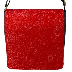 Modern Red And White Confetti Pattern Flap Closure Messenger Bag (s) by yoursparklingshop