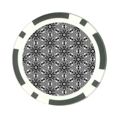 Black And White Pattern Poker Chip Card Guard (10 Pack) by HermanTelo