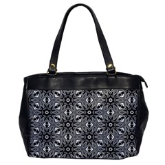 Black And White Pattern Oversize Office Handbag by HermanTelo