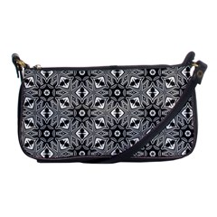 Black And White Pattern Shoulder Clutch Bag by HermanTelo