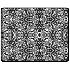 Black And White Pattern Fleece Blanket (medium) 