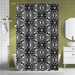 Black And White Pattern Shower Curtain 48  X 72  (small)  by HermanTelo