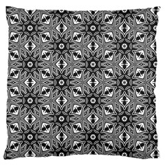 Black And White Pattern Large Cushion Case (one Side)