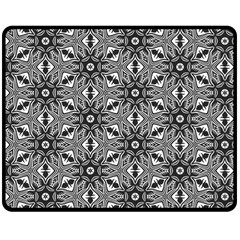 Black And White Pattern Double Sided Fleece Blanket (medium) 